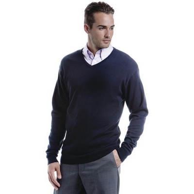 Image of Kustom Kit Men's Arundel Long Sleeve V-Neck